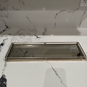 Elegant Silver Rectangular vanity tray